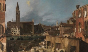 Canaletto painting returns to Wales 80 years after mine protected it from Nazi wartime bombing in London