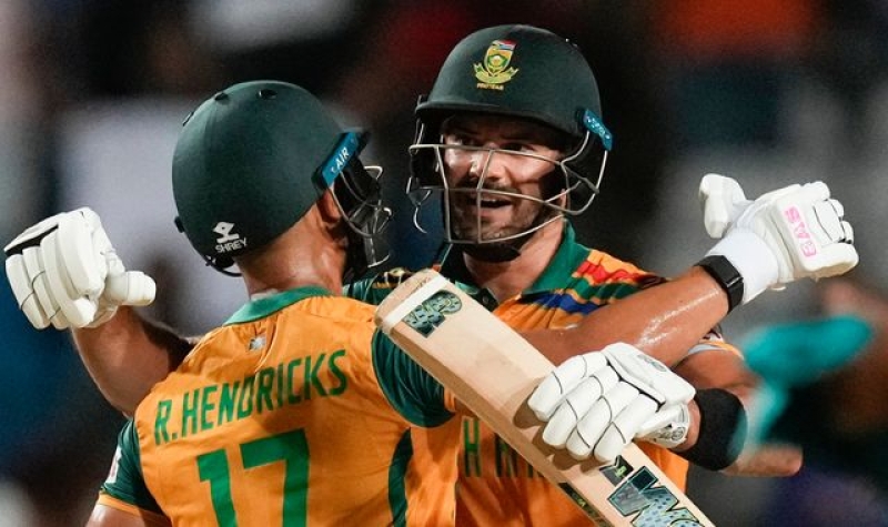 South Africa reach first Men&#039;s T20 World Cup final after skittling Afghanistan for 56 on tricky pitch in Trinidad 