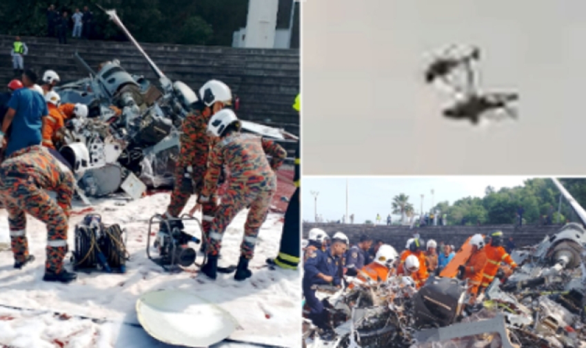 Malaysia: 10 dead after navy helicopters collide mid-air during flyover rehearsal