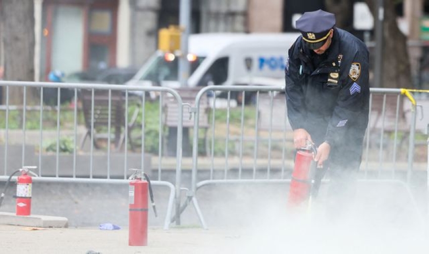 Man sets himself on fire in protest area outside Trump trial