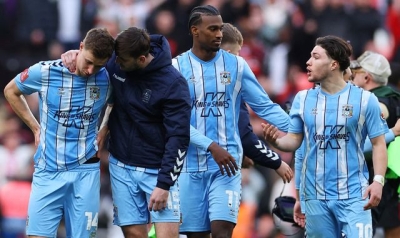 Heartbreak for Coventry City as they lose to Manchester United in dramatic FA Cup semi-final