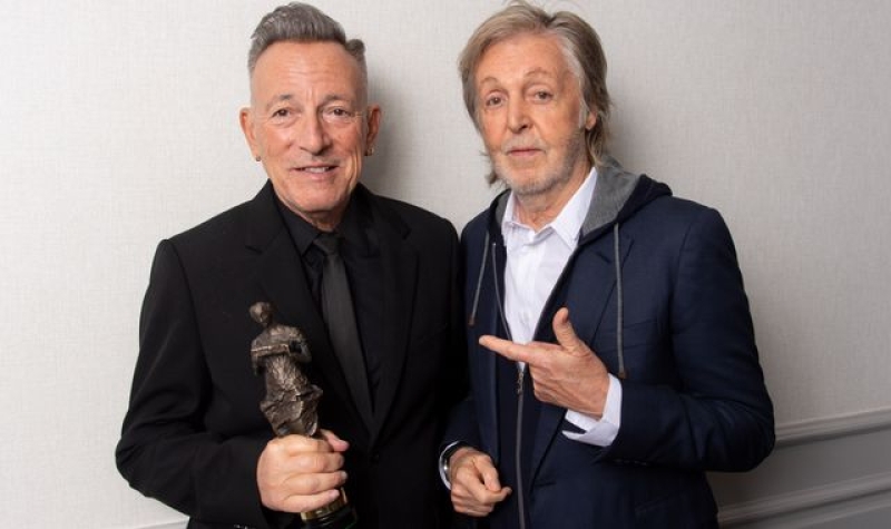 Bruce Springsteen honoured at Ivor Novello Awards by Sir Paul McCartney