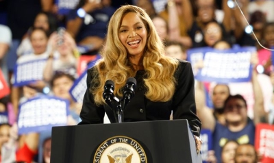 Beyonce makes rare political appearance in Texas for Kamala Harris campaign