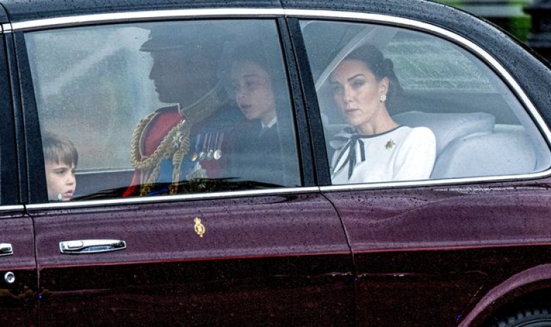 Kate takes part in Trooping the Colour procession - her first public event since her cancer diagnosis