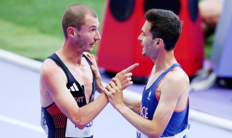 Team GB runner George Mills confronts French athlete at Paris Olympics after pair collide in men&#039;s 5,000m heat