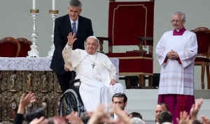 Pope makes first visit out of Rome for seven months after health scares