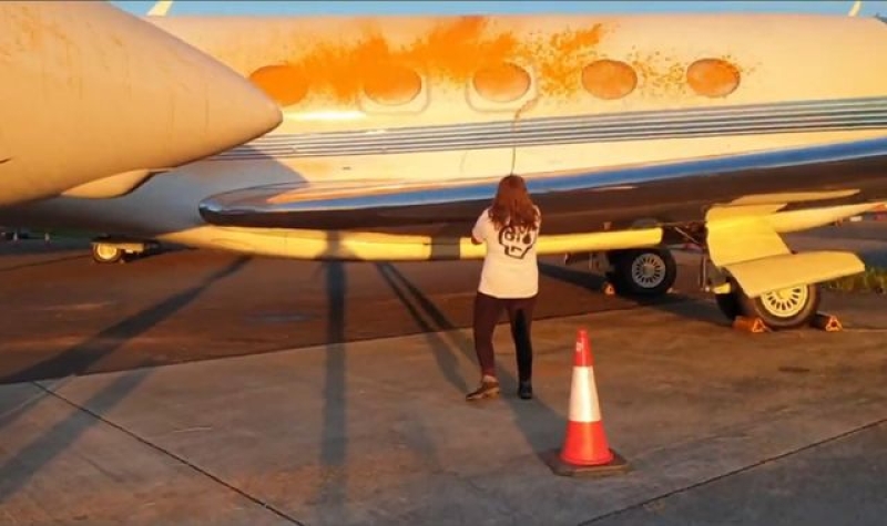 Just Stop Oil protest: Two women charged after private jets sprayed with paint at Stansted Airport