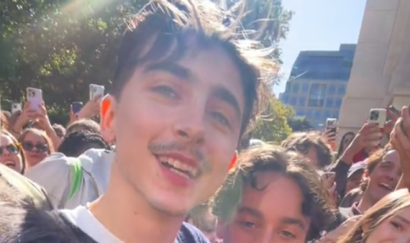 Timothee Chalamet crashes lookalike competition in New York