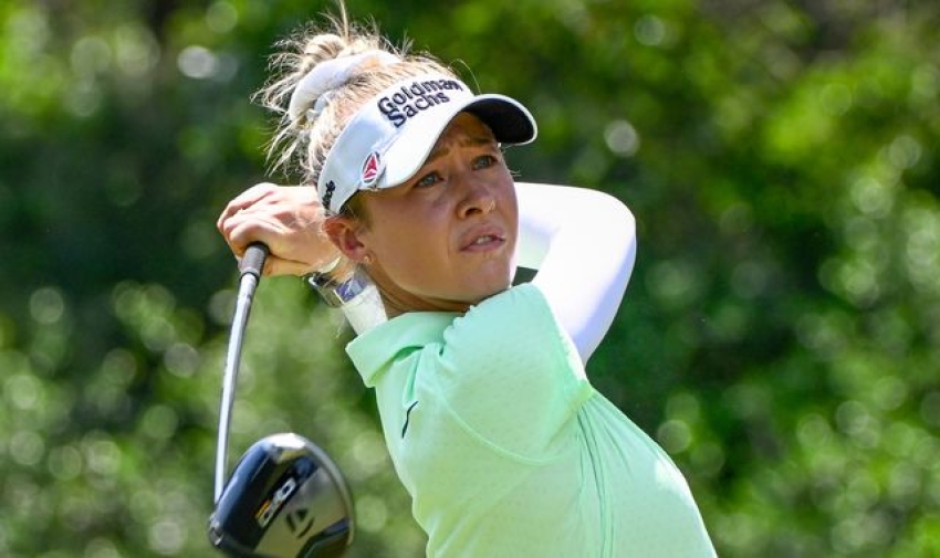 Chevron Championship: Nelly Korda two off lead in quest for fifth-straight win and second major title