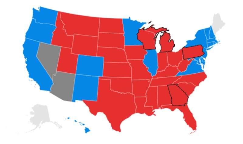 US election results: Donald Trump&#039;s victory in maps and charts